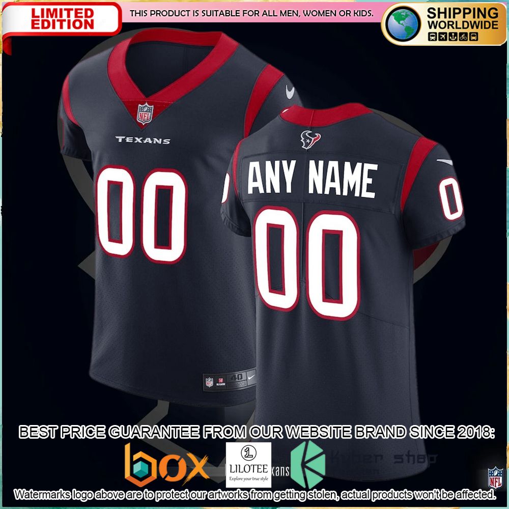 houston texans nike vapor untouchable elite custom navy football jersey 1 967