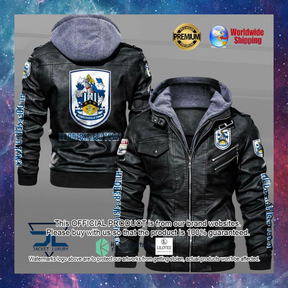 huddersfield town a f c leather jacket 1 49