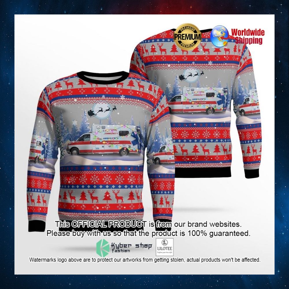 huntington massachusetts hilltown community ambulance association sweater 1 288
