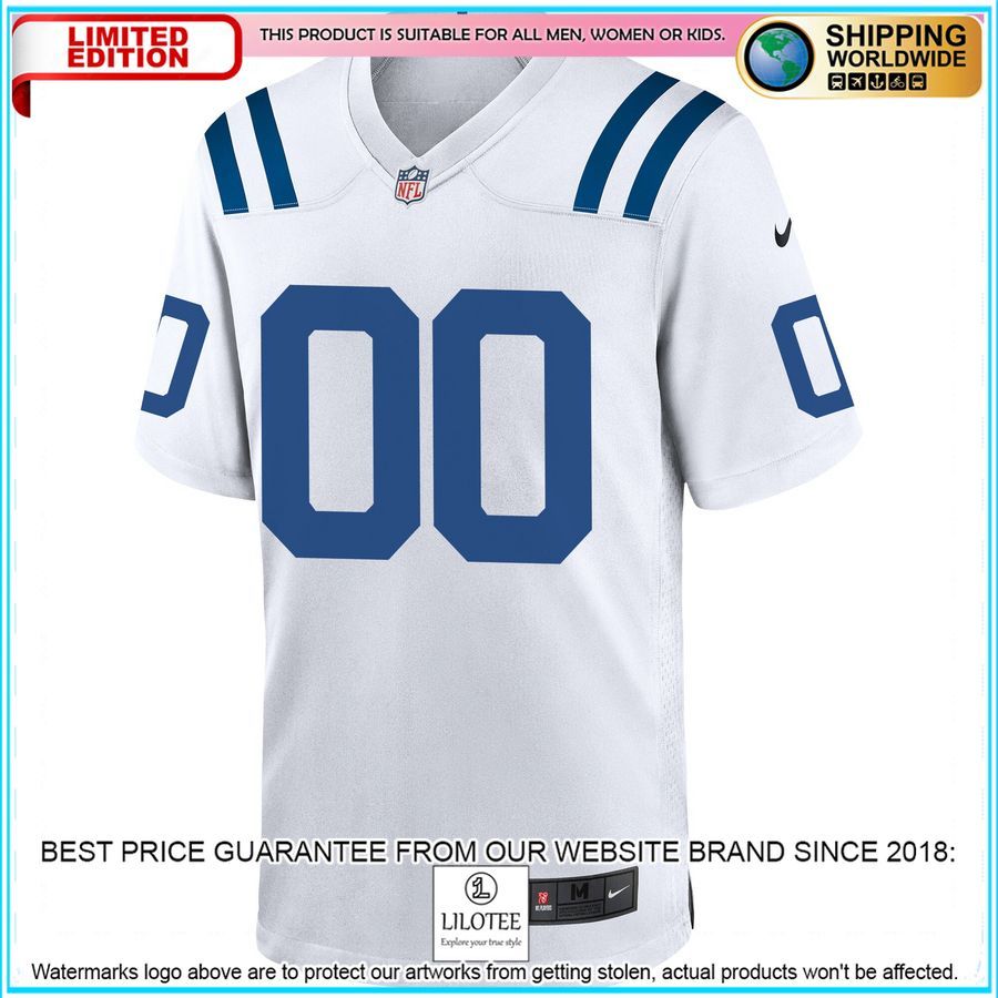 indianapolis colts custom white football jersey 2 750