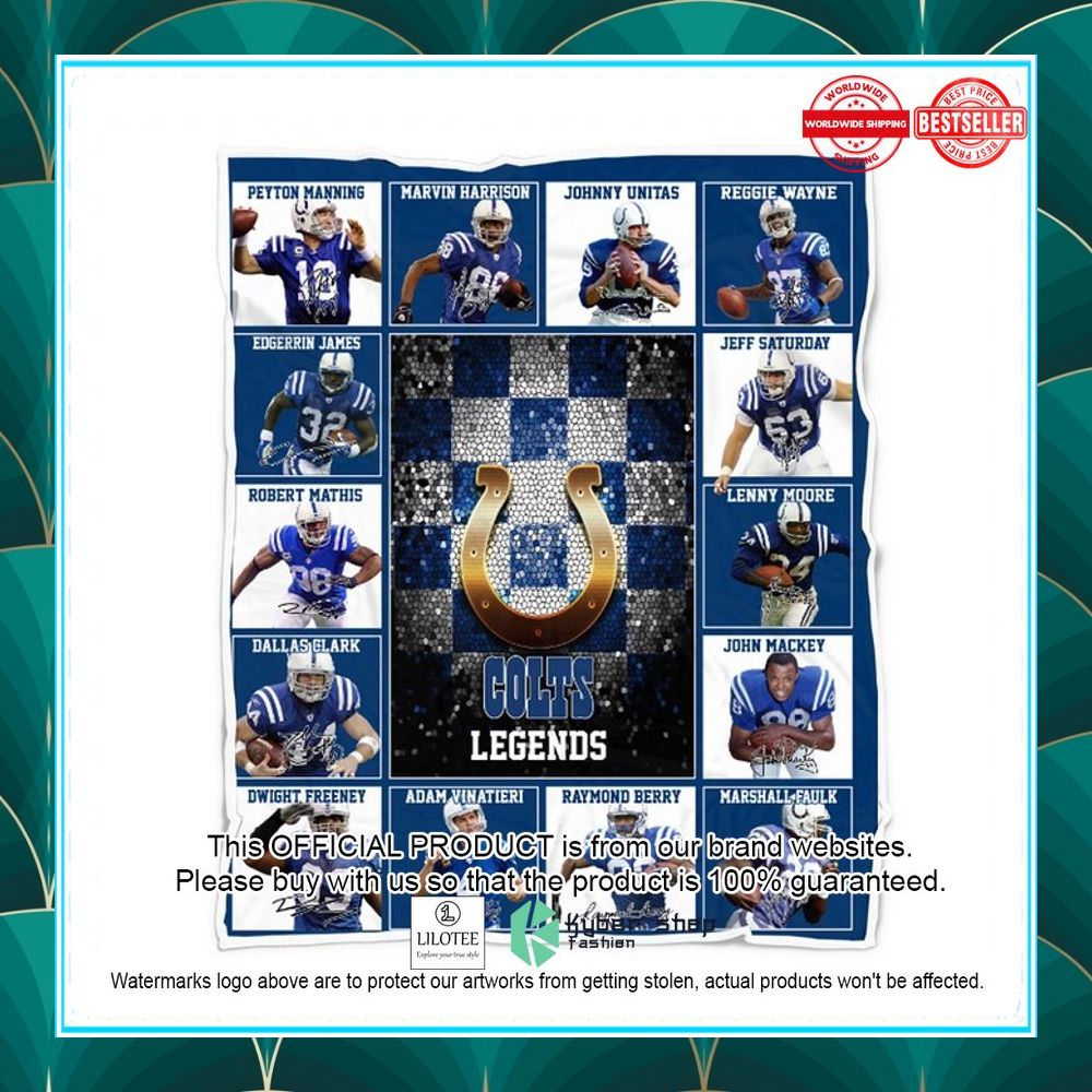 indianapolis colts legends players nfl blanket 1 411