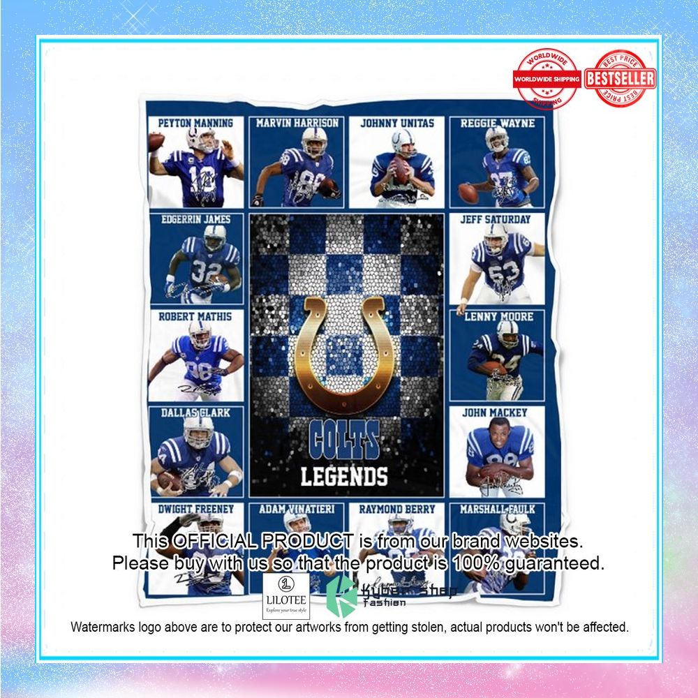 indianapolis colts legends players nfl blanket 1 843