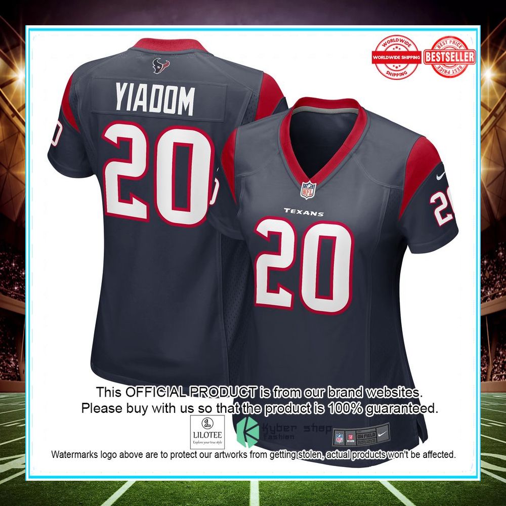 isaac yiadom houston texans navy football jersey 1 539