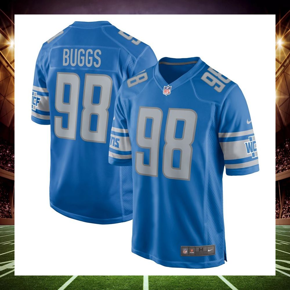 isaiah buggs detroit lions blue football jersey 1 241