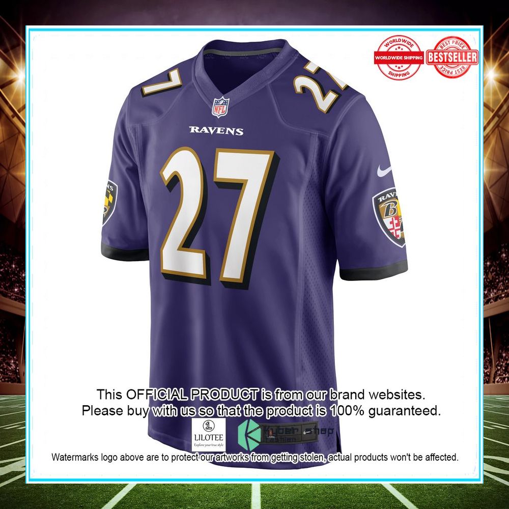 j k dobbins baltimore ravens nike game team purple football jersey 2 147