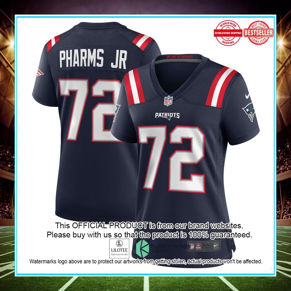jeremiah pharms jr new england patriots nike womens game player navy football jersey 1 25
