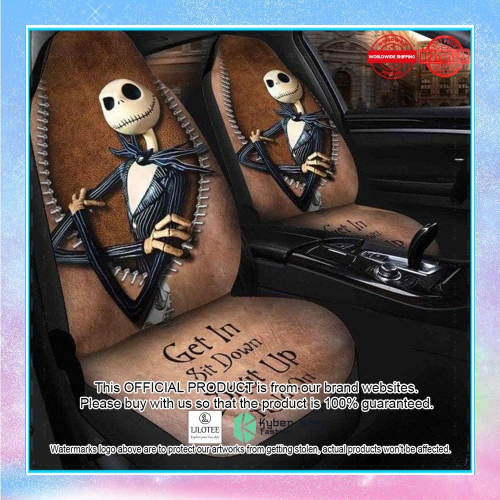 jack skellington get in sit down shut up hold on car seat covers 1 97