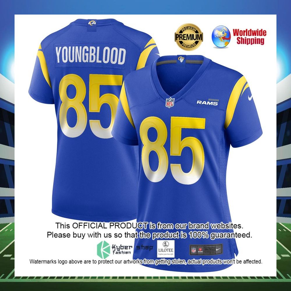 jack youngblood los angeles rams nike womens game retired player royal football jersey 1 155