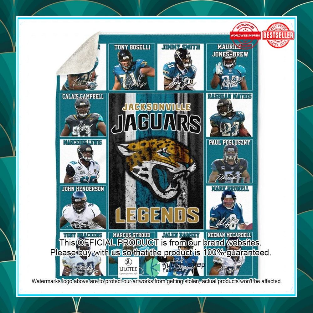 jacksonville jaguars legends players nfl blanket 1 698
