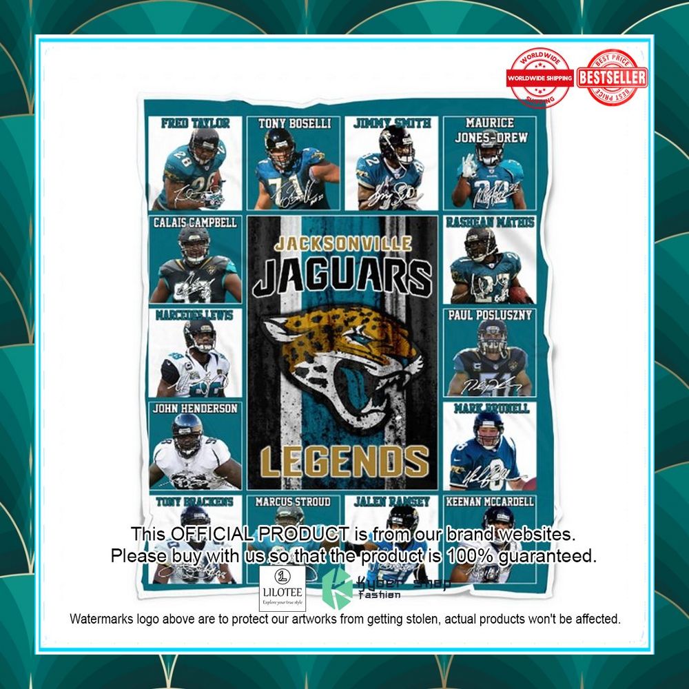 jacksonville jaguars legends players nfl blanket 2 190