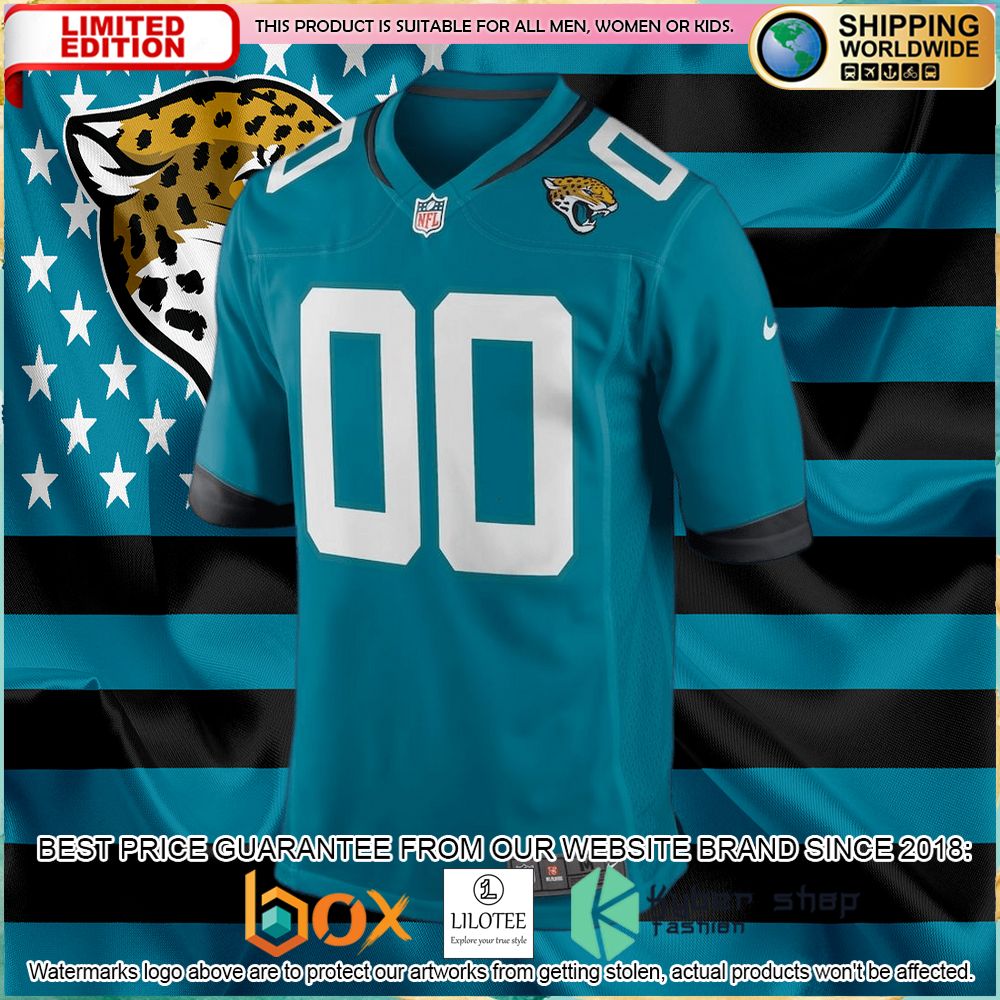 jacksonville jaguars nike alternate custom teal football jersey 2 580