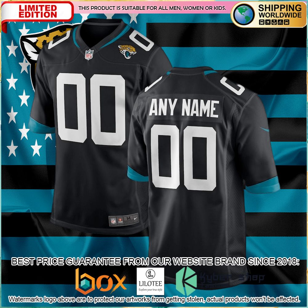 jacksonville jaguars nike custom black football jersey 1 449