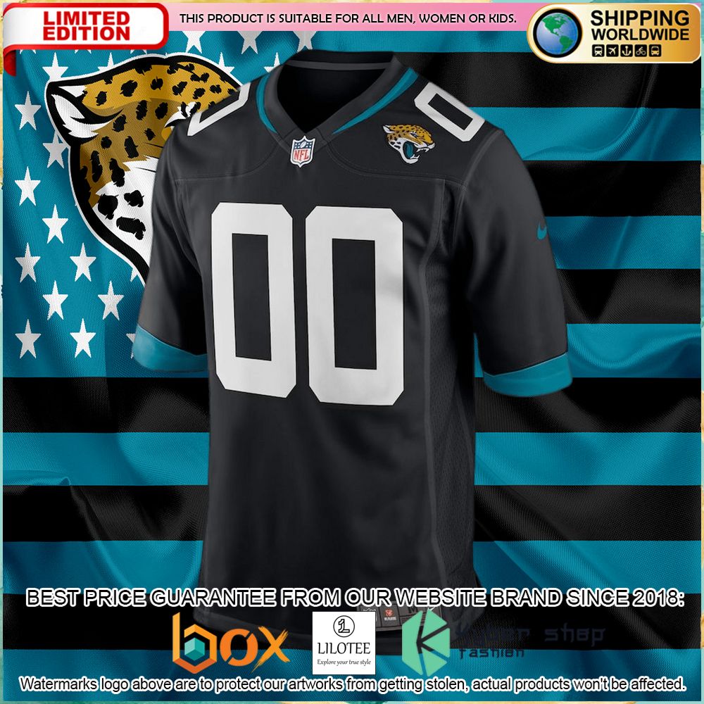 jacksonville jaguars nike custom black football jersey 2 373