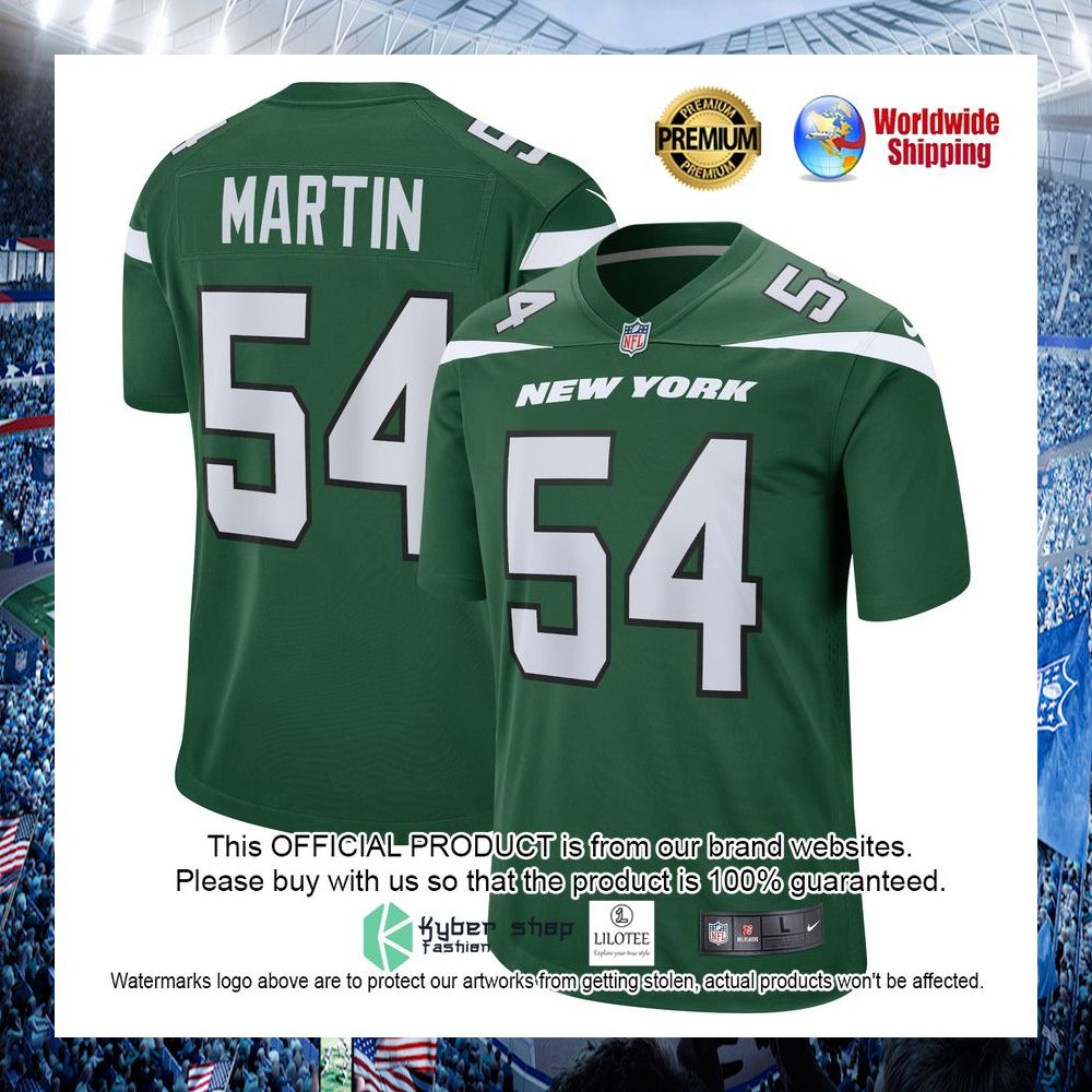 jacob martin new york jets nike gotham green football jersey 1 919