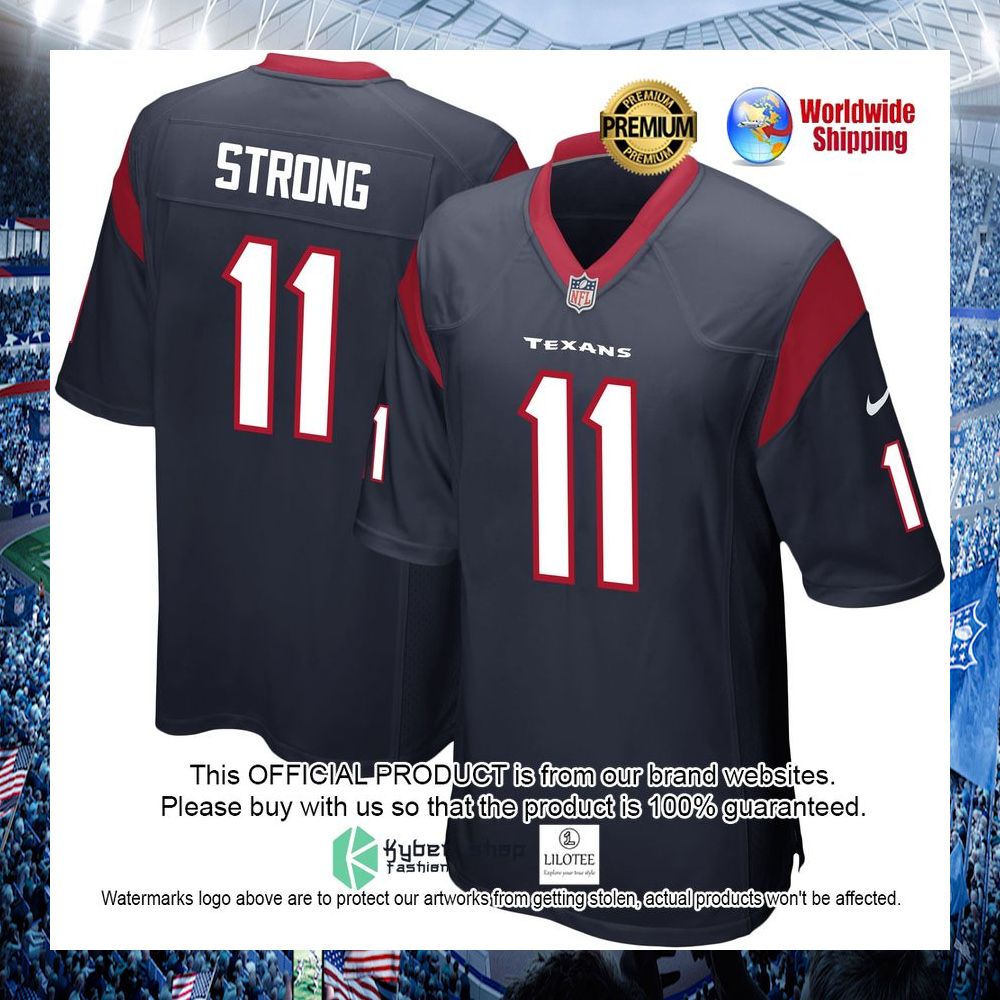 jaelen strong houston texans nike navy football jersey 1 309