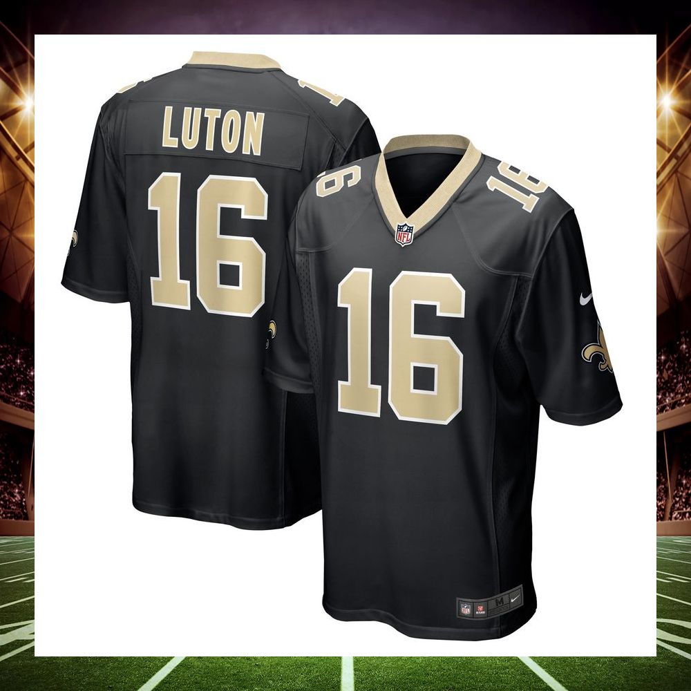 jake luton new orleans saints black football jersey 1 976