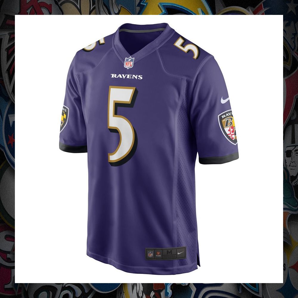 jalyn armourdavis baltimore ravens purple football jersey 2 783