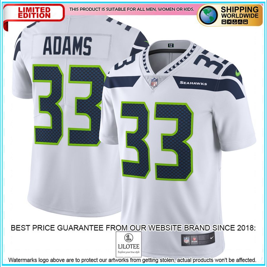 jamal adams seattle seahawks vapor white football jersey 1 214