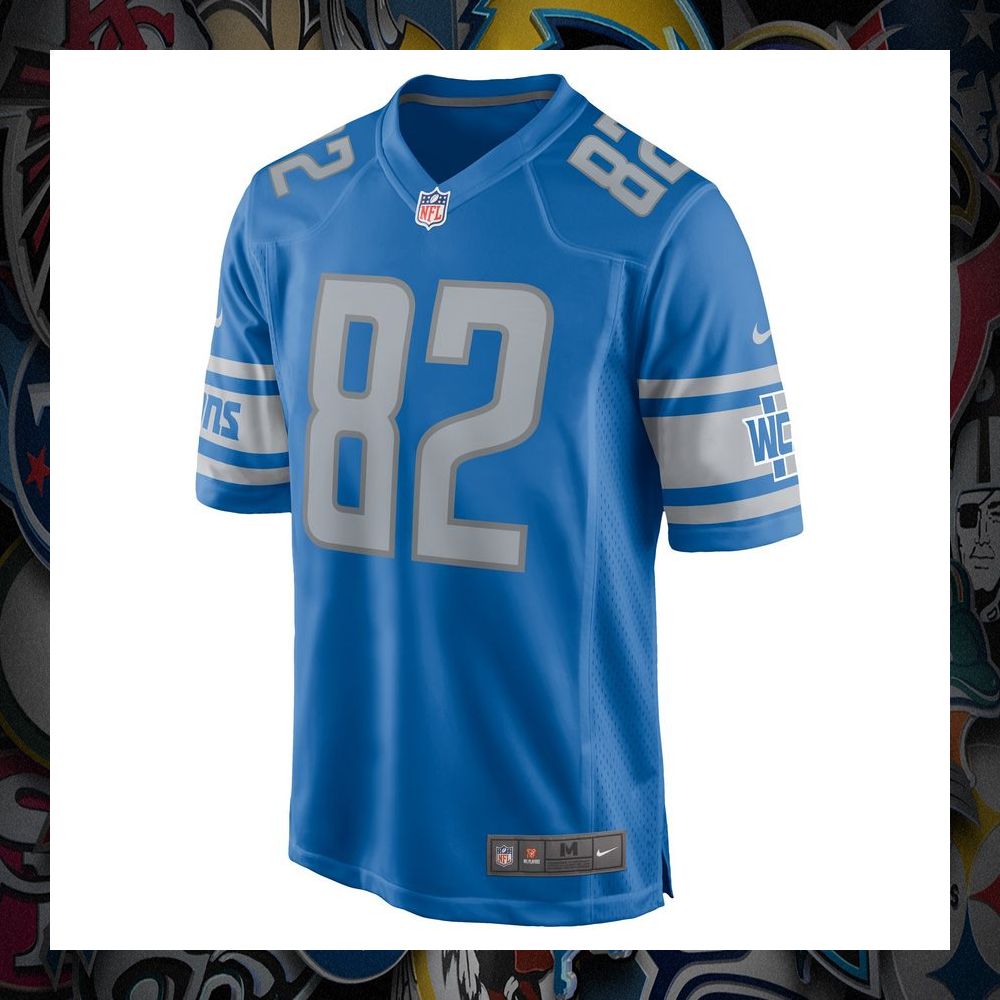 james mitchell detroit lions blue football jersey 2 174