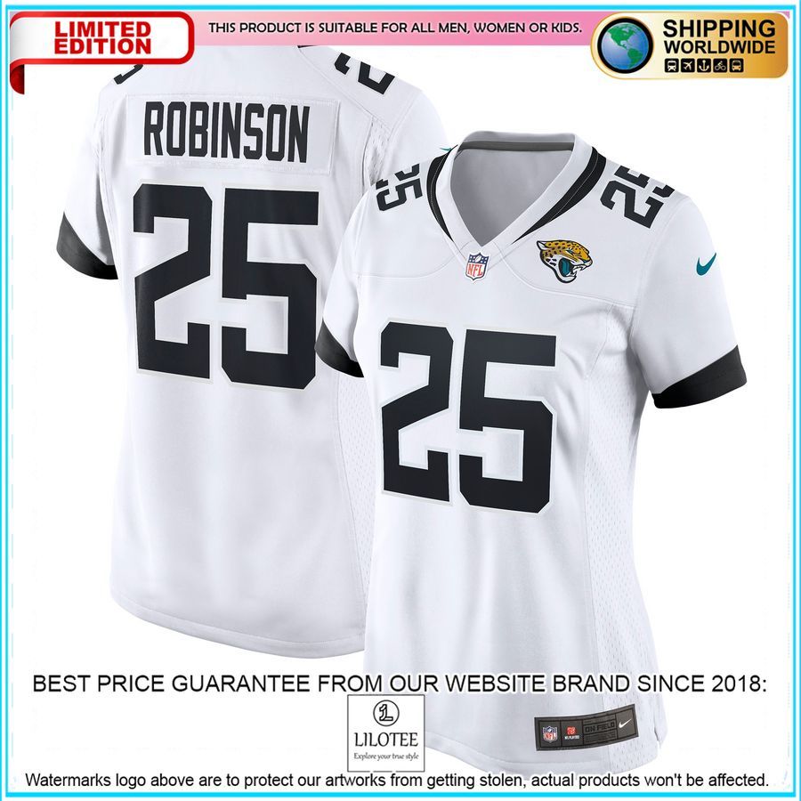 james robinson jacksonville jaguars womens white football jersey 1 492