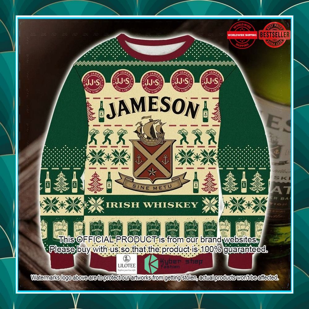 jameson irish whiskey green christmas sweater 1 608