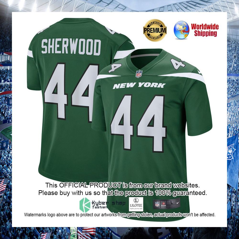 jamien sherwood new york jets nike gotham green football jersey 1 284