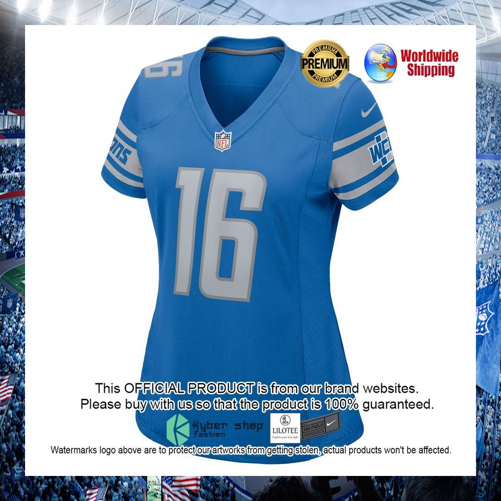 jared goff detroit lions nike womens blue football jersey 2 742