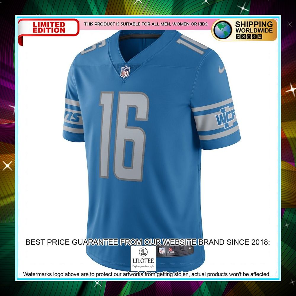 jared goff detroit lions vapor blue football jersey 2 152