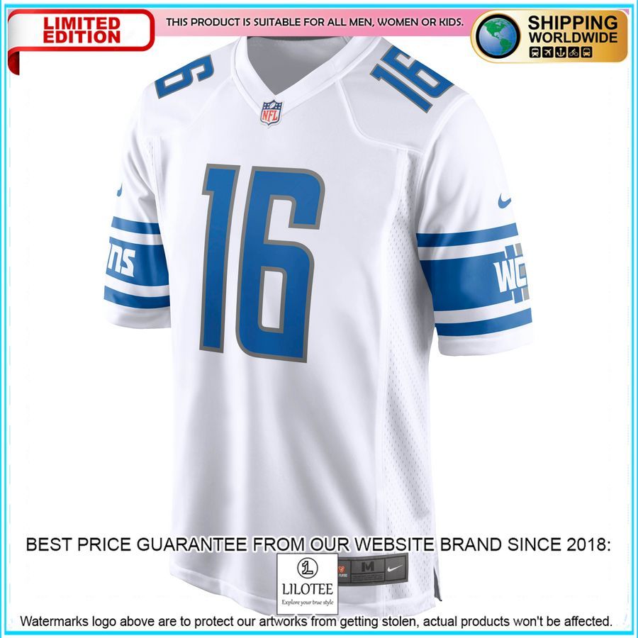 jared goff detroit lions white football jersey 2 830