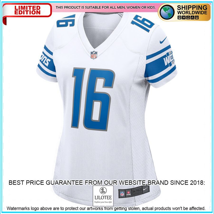 jared goff detroit lions womens white football jersey 2 764