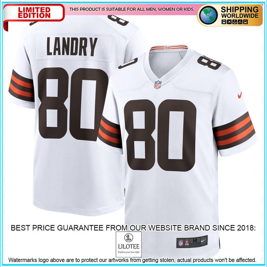 jarvis landry cleveland browns white football jersey 1 268