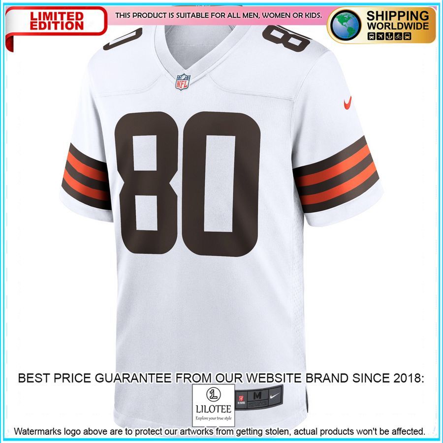 jarvis landry cleveland browns white football jersey 2 704