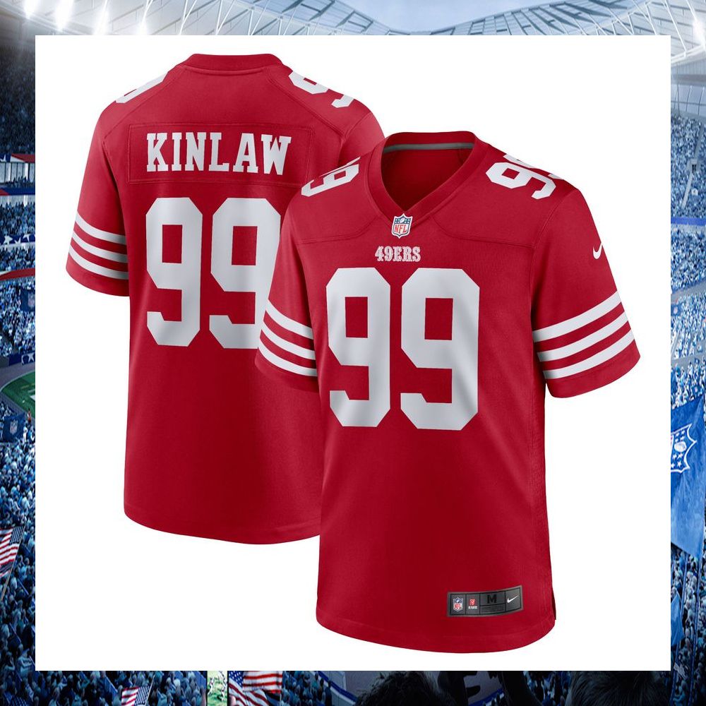 javon kinlaw san francisco 49ers nike team scarlet football jersey 1 351