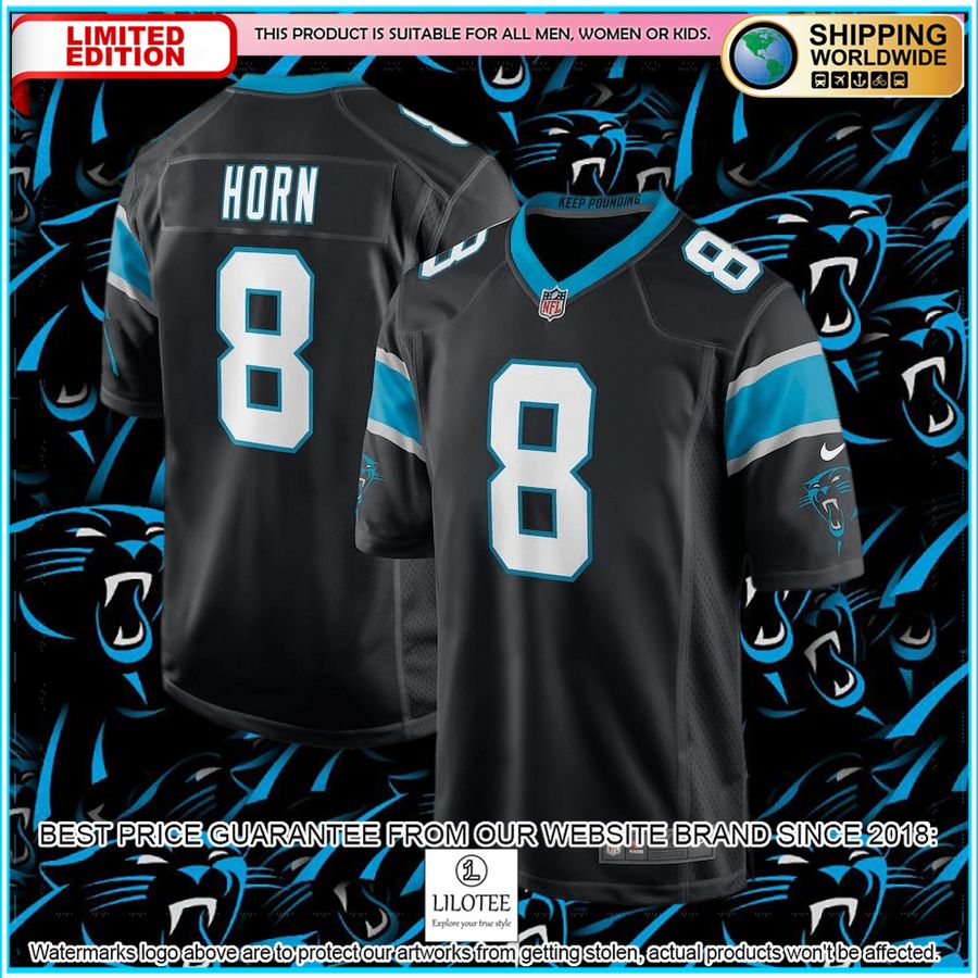 Jaycee Horn Carolina Panthers Player Black Football Jersey 4 jaycee horn carolina panthers player black football jersey 1 761