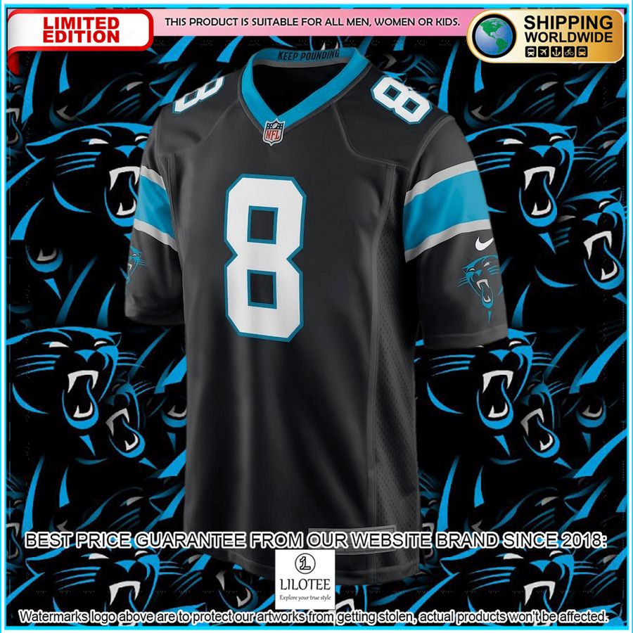 Jaycee Horn Carolina Panthers Player Black Football Jersey 5 jaycee horn carolina panthers player black football jersey 2 505