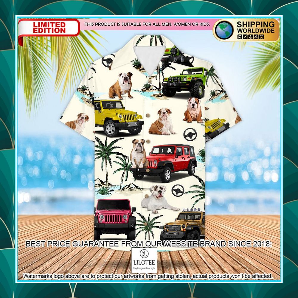 Jeep Bulldog Hawaiian Shirt - LIMITED EDITION 5 jeep bulldog hawaiian shirt 2 802