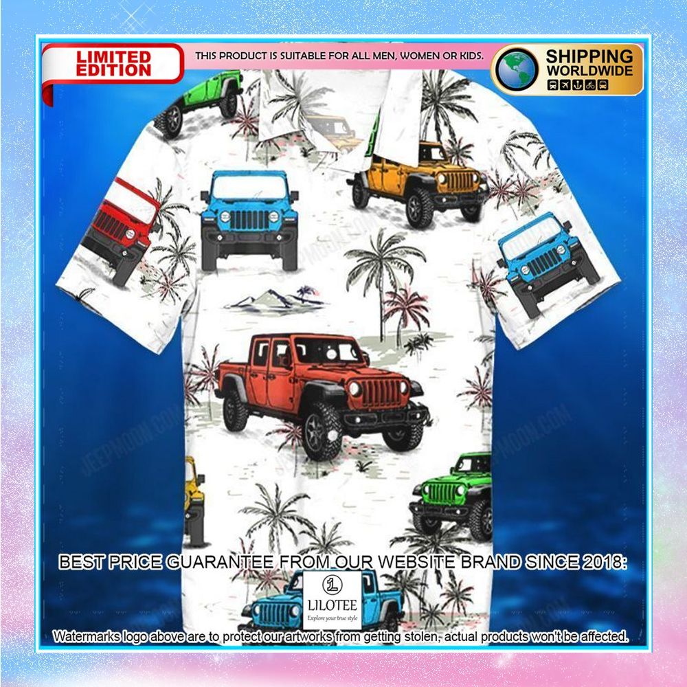 jeep gladiator ocean hawaiian shirt shorts 2 404