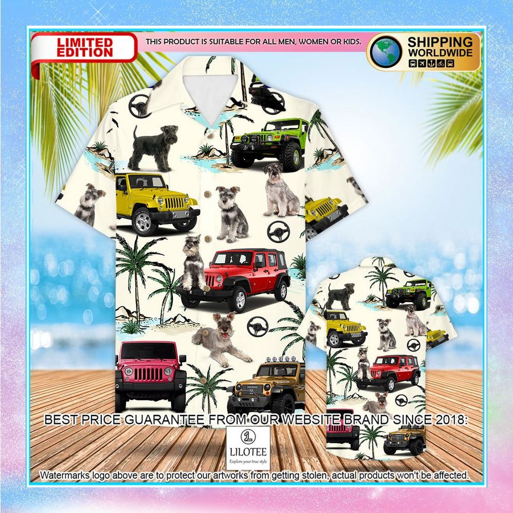 jeep miniature schnauzer hawaiian shirt 1 324