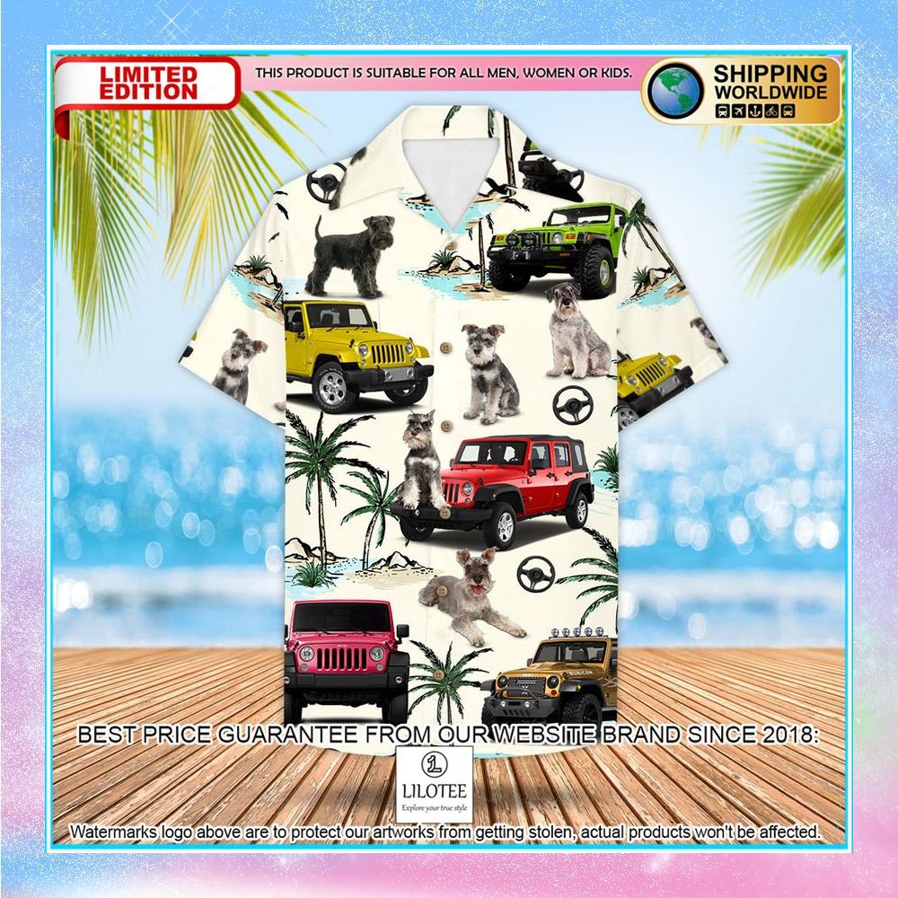 jeep miniature schnauzer hawaiian shirt 2 580