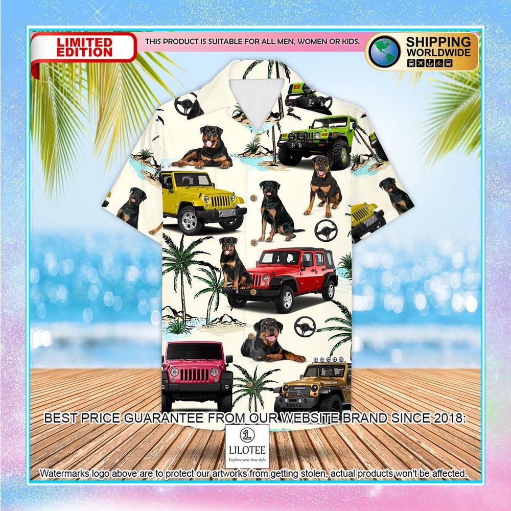 jeep rottweiler hawaiian shirt 2 288