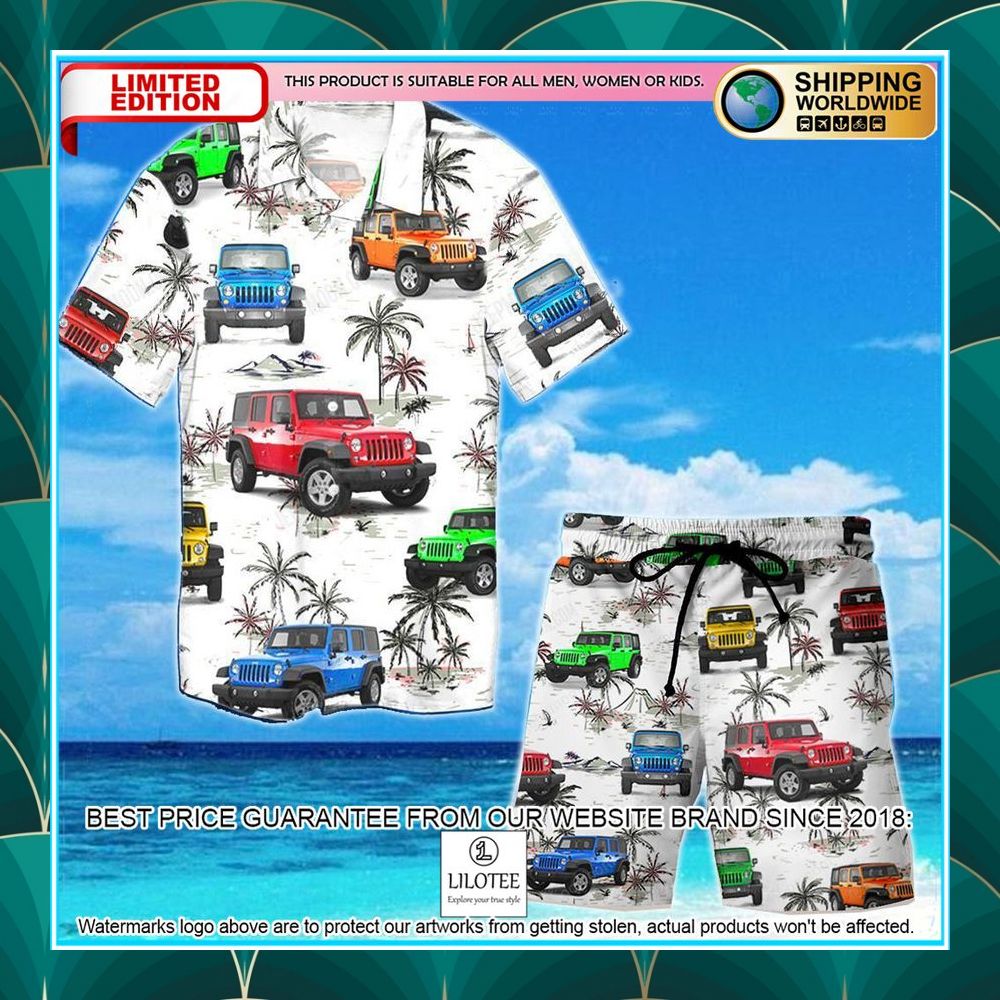 Jeep Wrangler JKU Ocean Hawaiian Shirt, Shorts - LIMITED EDITION 6 jeep wrangler jku ocean hawaiian shirt shorts 1 722