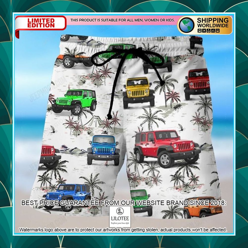 Jeep Wrangler JKU Ocean Hawaiian Shirt, Shorts - LIMITED EDITION 9 jeep wrangler jku ocean hawaiian shirt shorts 4 85