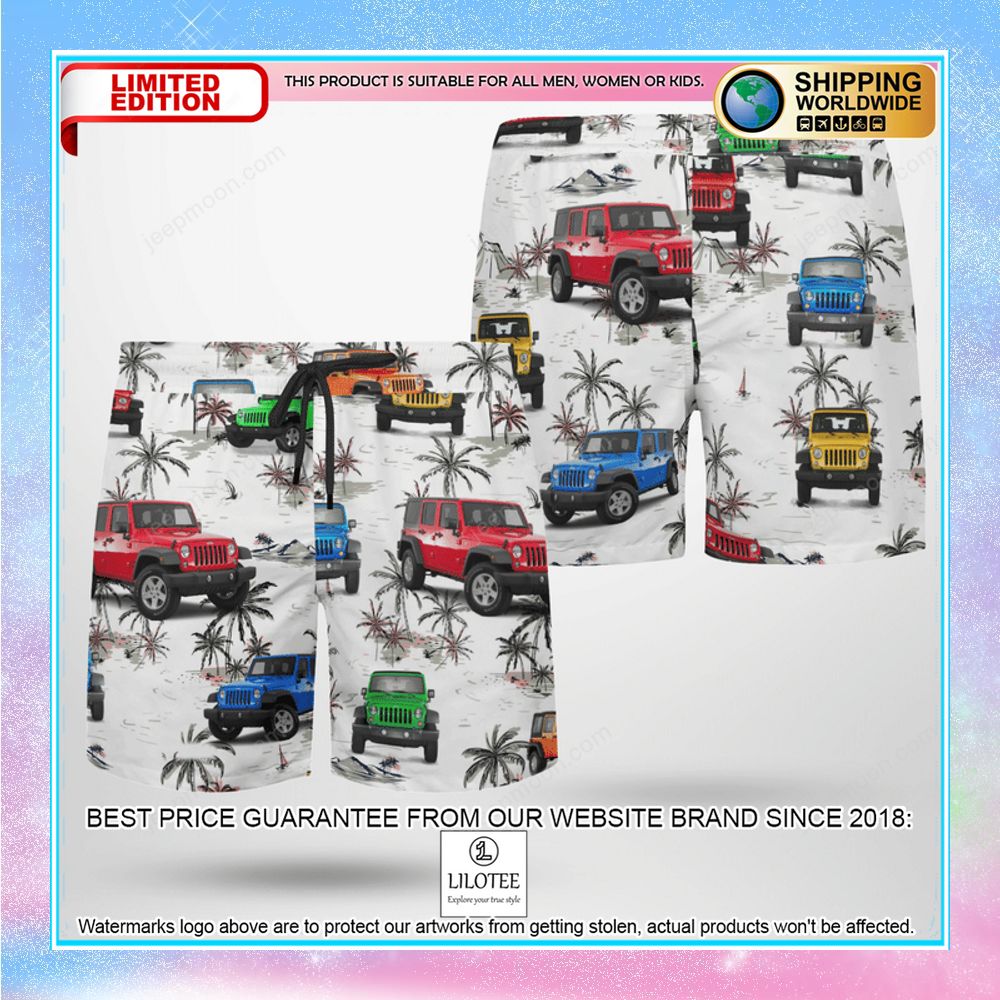 Jeep Wrangler JKU Ocean Hawaiian Shirt, Shorts - LIMITED EDITION 5 jeep wrangler jku ocean hawaiian shirt shorts 5 157