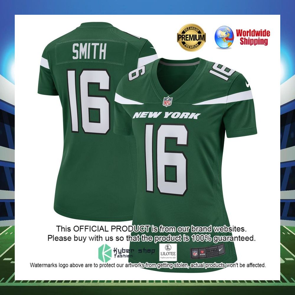 jeff smith new york jets nike womens game gotham green football jersey 1 591