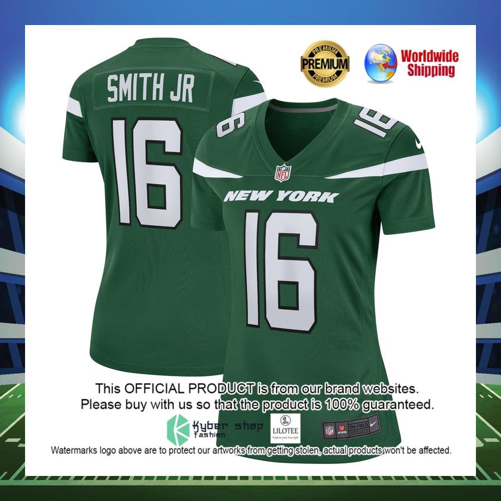 jeff smith new york jets nike womens player game gotham green football jersey 1 940