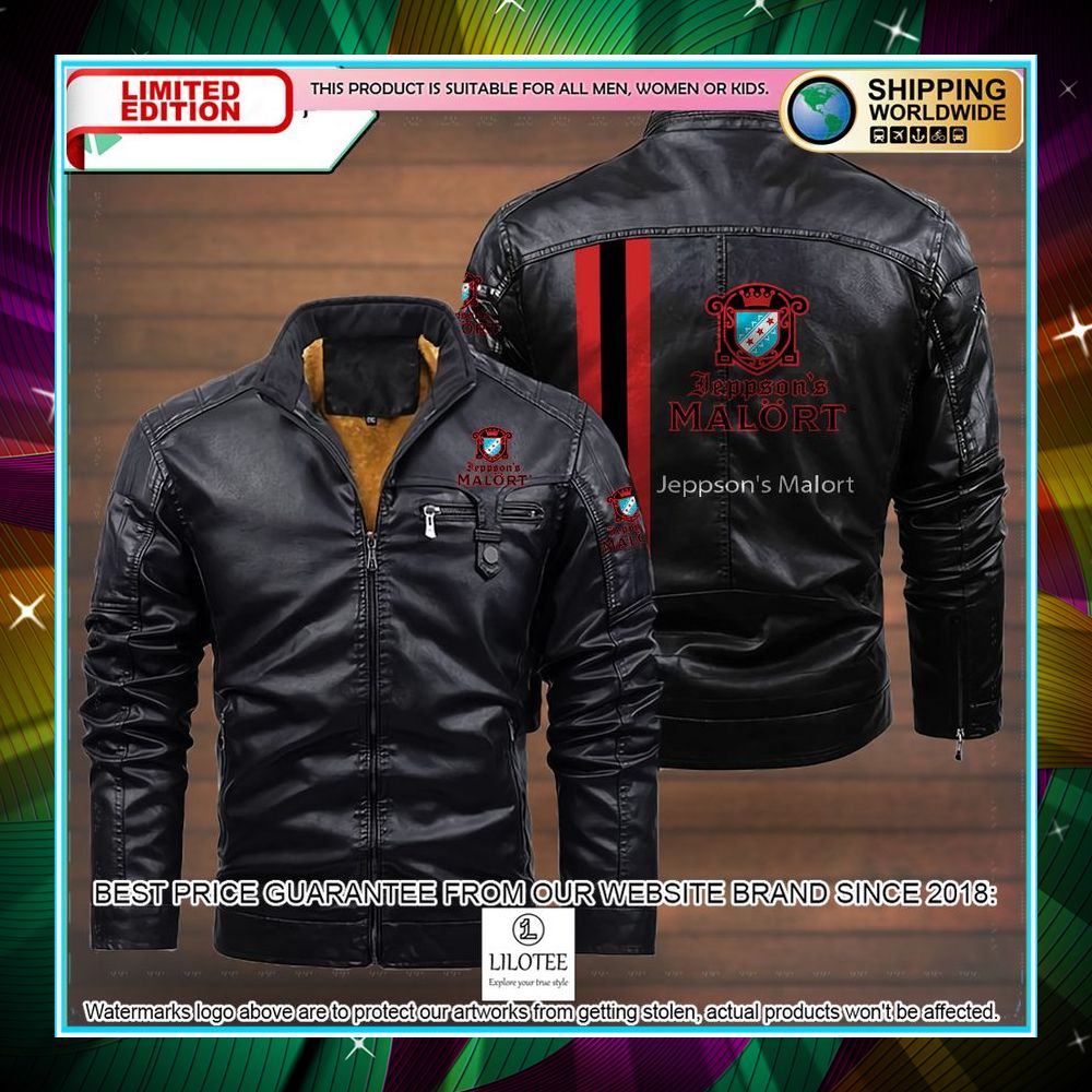 jeppsons malort leather jacket fleece jacket 3 217