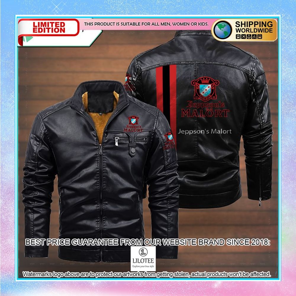 jeppsons malort leather jacket fleece jacket 3 529