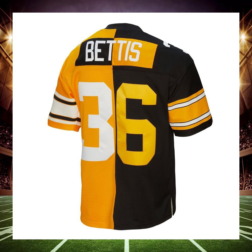 Jerome Bettis Pittsburgh Steelers Mitchell & Ness 1996 Split Legacy Replica Black Gold Football Jersey - LIMITED EDITION 3 jerome bettis pittsburgh steelers mitchell ness 1996 split legacy replica black gold football jersey 3 735