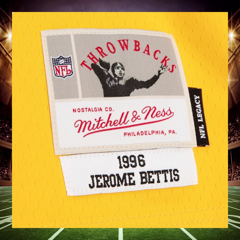Jerome Bettis Pittsburgh Steelers Mitchell & Ness 1996 Split Legacy Replica Black Gold Football Jersey - LIMITED EDITION 4 jerome bettis pittsburgh steelers mitchell ness 1996 split legacy replica black gold football jersey 4 757