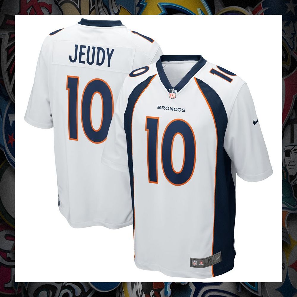 Jerry Jeudy Denver Broncos White Football Jersey 4 jerry jeudy denver broncos white football jersey 4 318